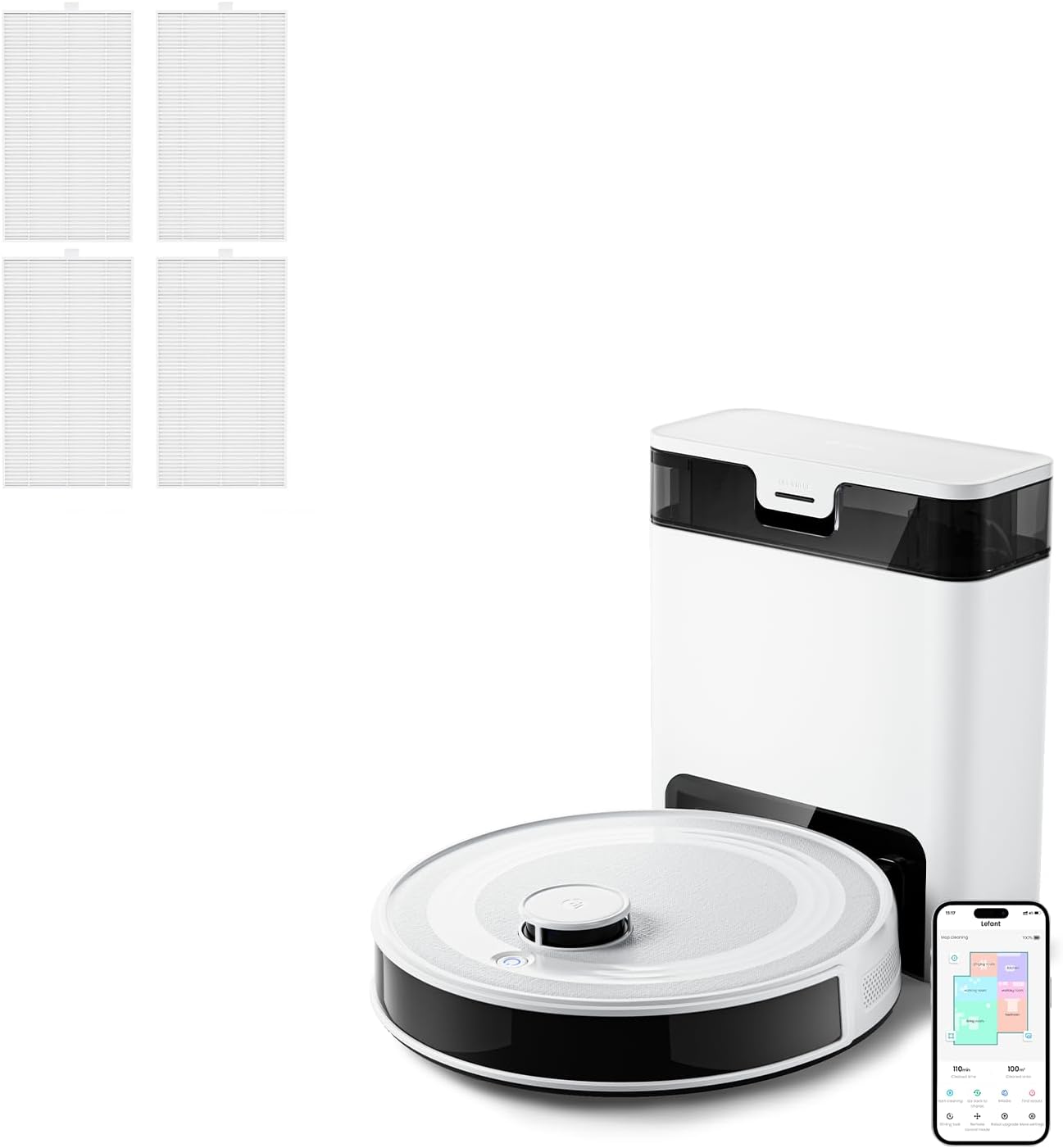 lefant m2p robot vacuum cleaner with filter