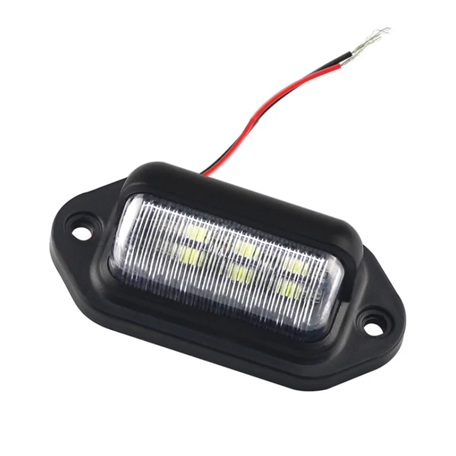 4 Pezzi Luci Targa Per Camion Auto 12-24 V 6 LED Universale Impermeabile Fanale Posteriore Per Camion Lampada Targa Lampadine Bianche LED Luci targa