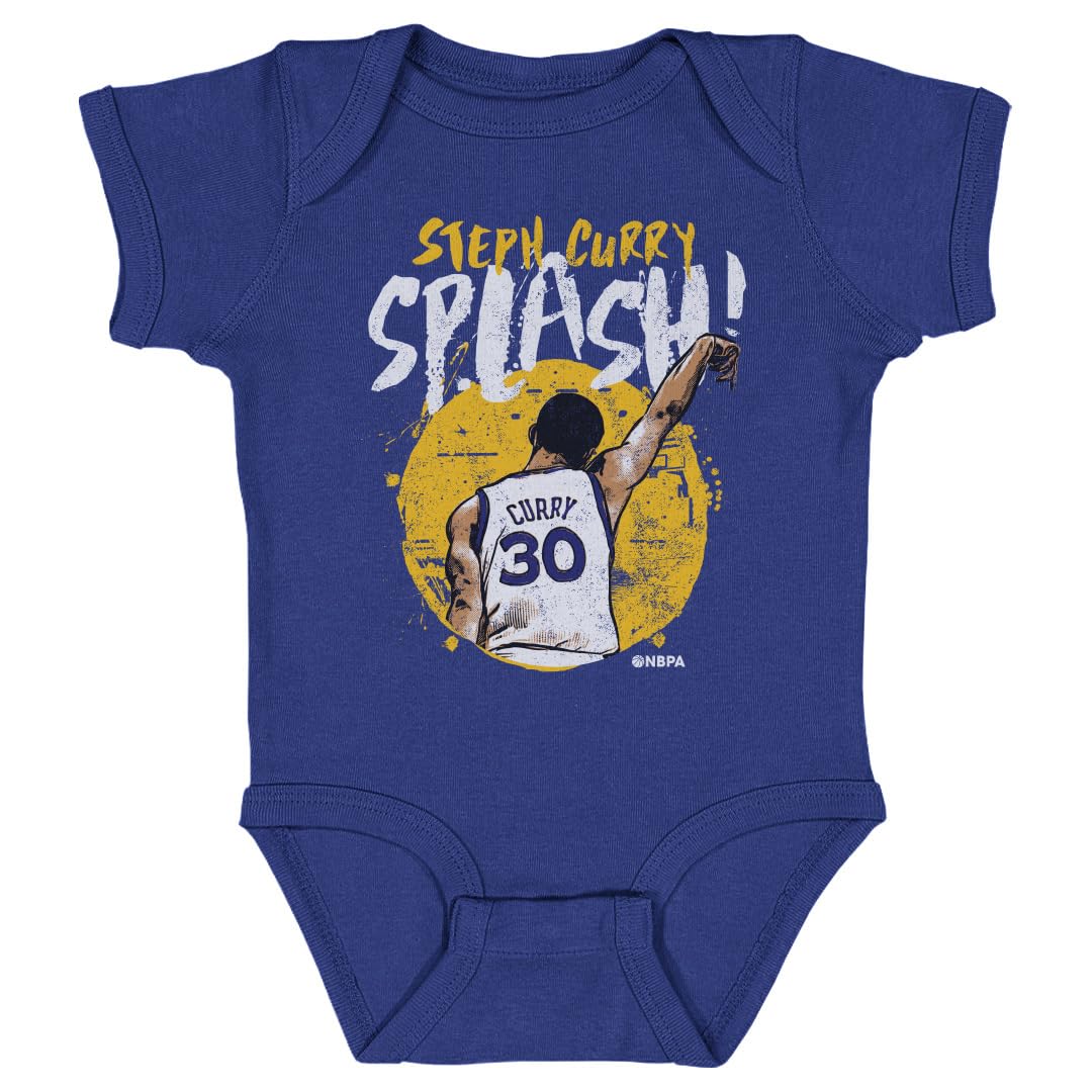500 LEVEL Steph Curry Baby Infant One Piece Bodysuit (6M, Royal Blue) - Steph Curry Splash Y WHT