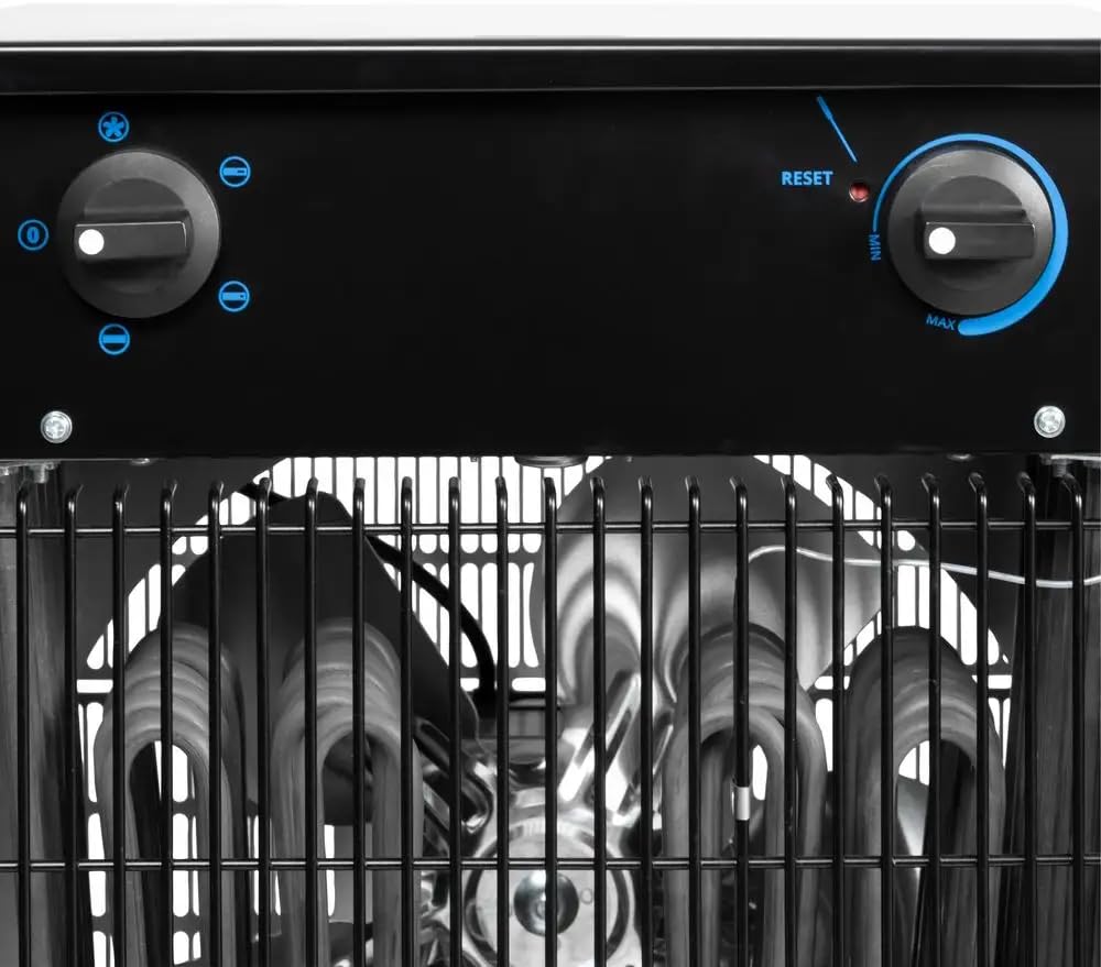Calentador eléctrico Güde 85014 GH 15 EV, 15 kW, 400 V, negro