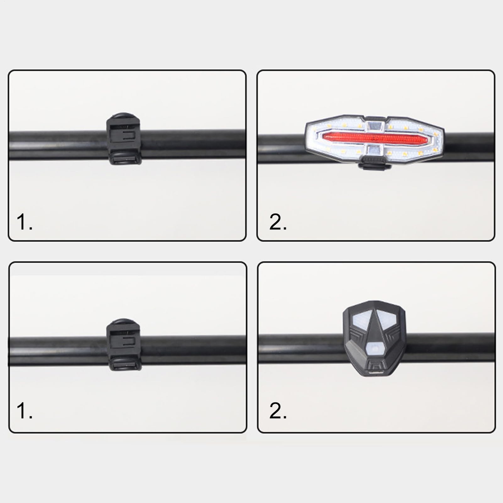 Amazon | ノーブランド品 USB 充電式自転車ウインカー、ウインカー付き 