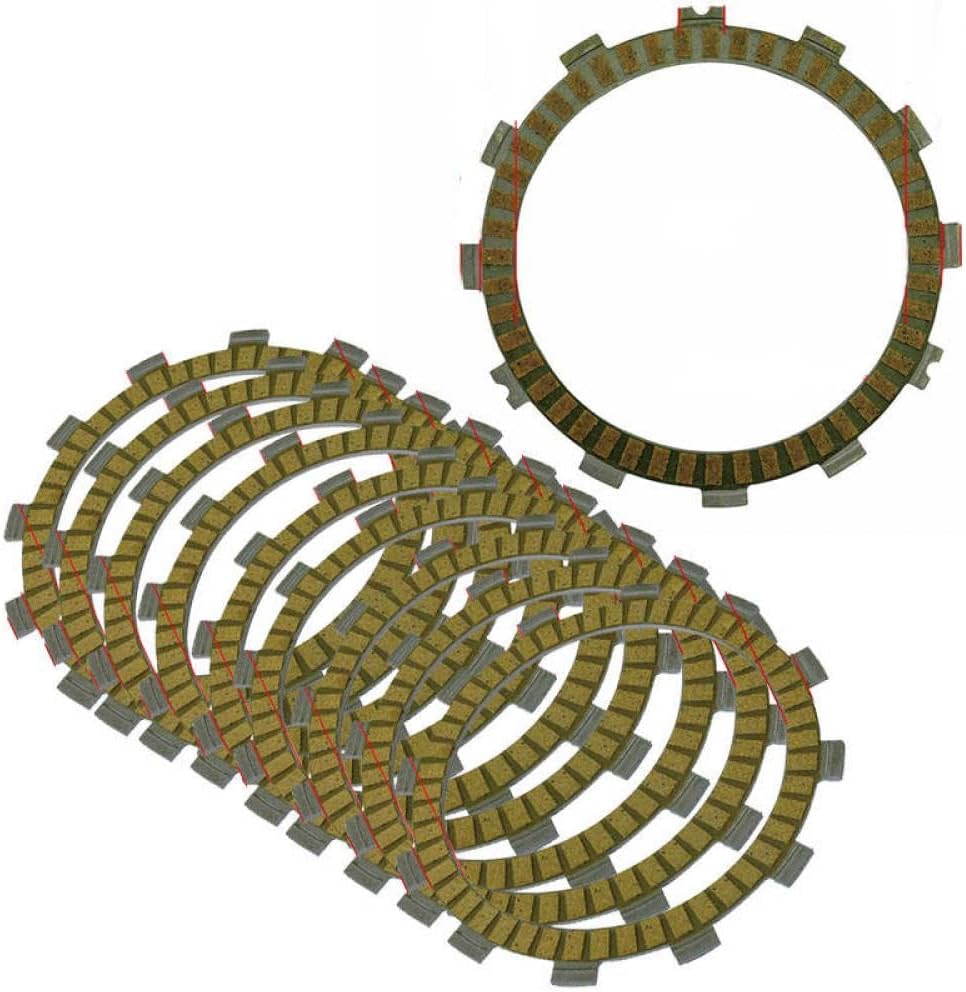 9+1 Pcs Fibrous Clutch Discs Plates Compatible with GSX1400 2001 2007 GSX1400Z 2005 2007 GSX 1400 Z 2001 2007 Universal Fit Aftermarket Replacement Parts
