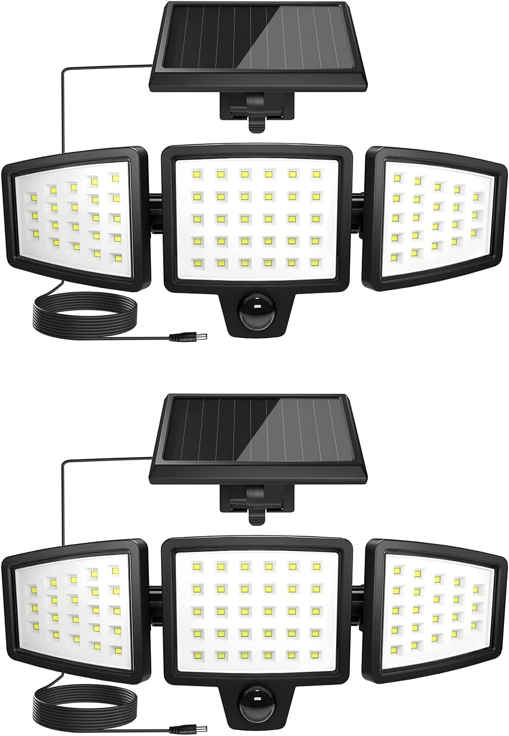 Lepro Solar Motion Sensor Light Outdoor 2Pack, 72 LED 1000lm Solar