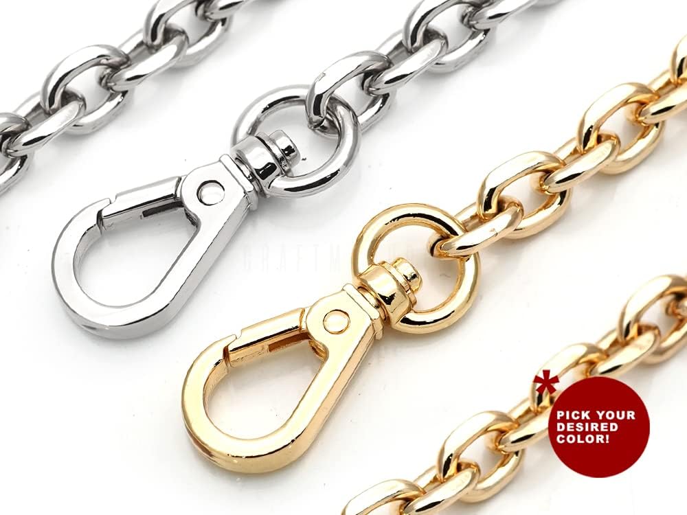 CRAFTMEMORE 55 Inches Purse Chain Strap, Crossbody Purse Handle Replacement, Metal Shoulder Handbag Accessories CH092 (Gold) - Image 3