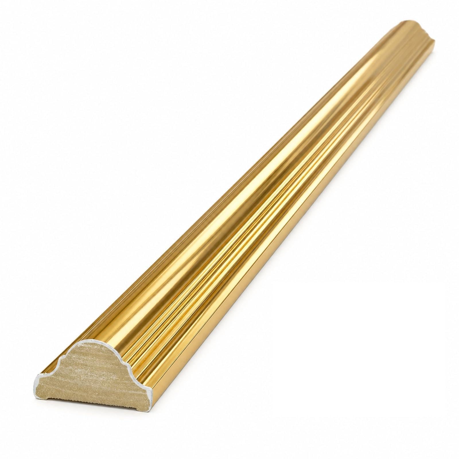 DECOVISION Wall Moulding 6Pcs - Gold Paintable, 4cm x 240cm, Double Mitre