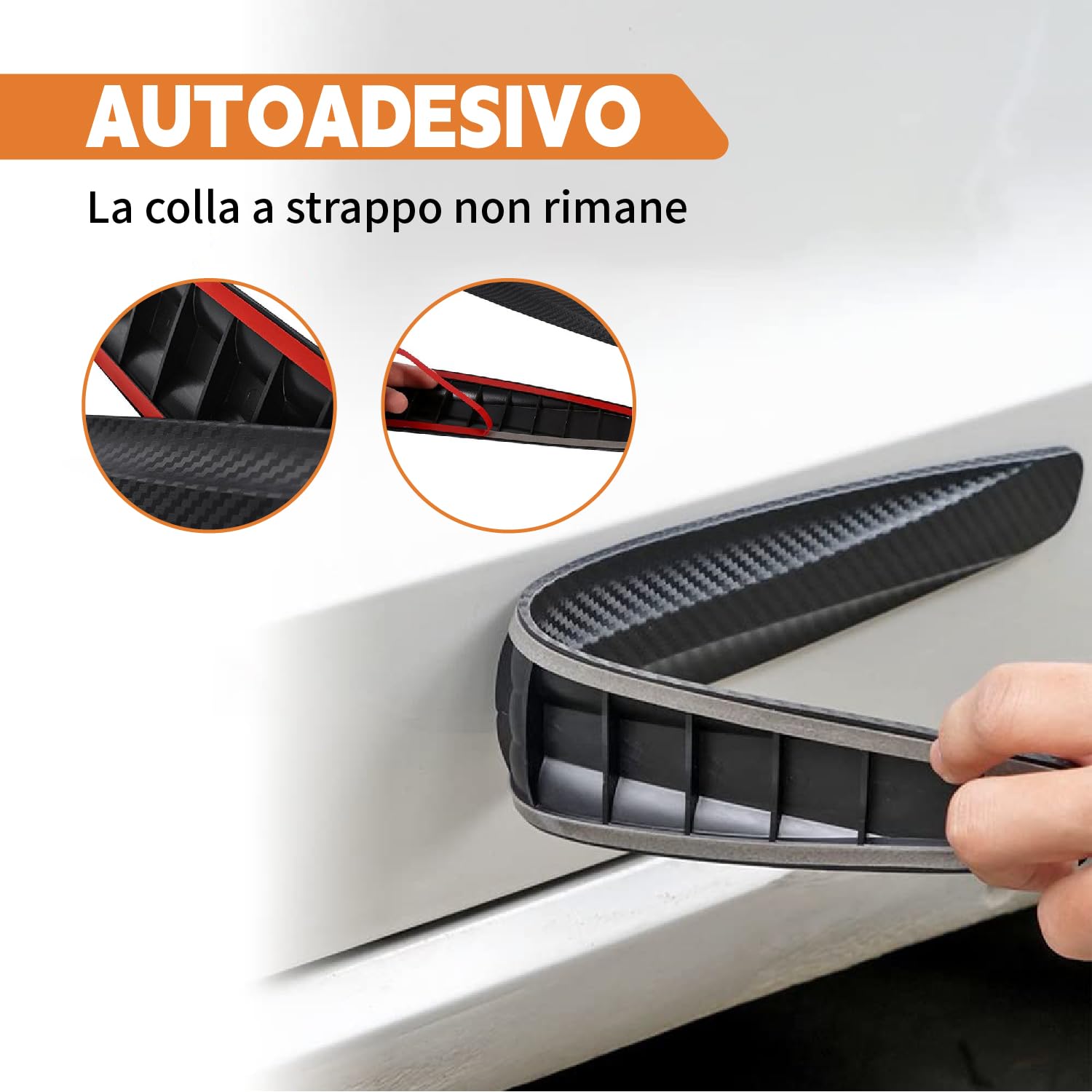 Protezione Paraurti Auto Set di 4 Strisce Protettive Universali in Gomma Anticollisione