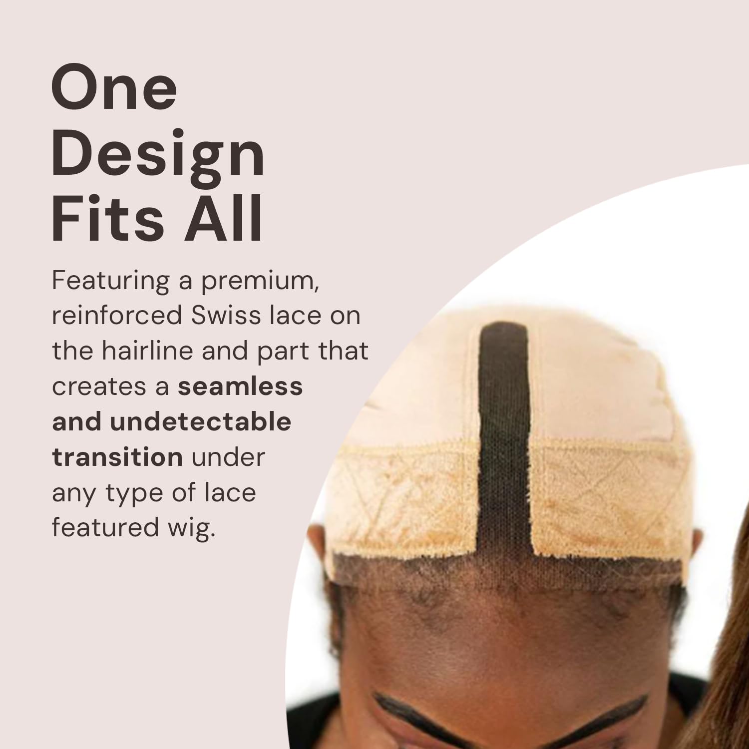 MILANO COLLECTION Lace Wig Grip Cap for Women Adjustable Wig Caps for Women Non Slip with Headband to Secure Lace Top Perfectly in Place - Image 4