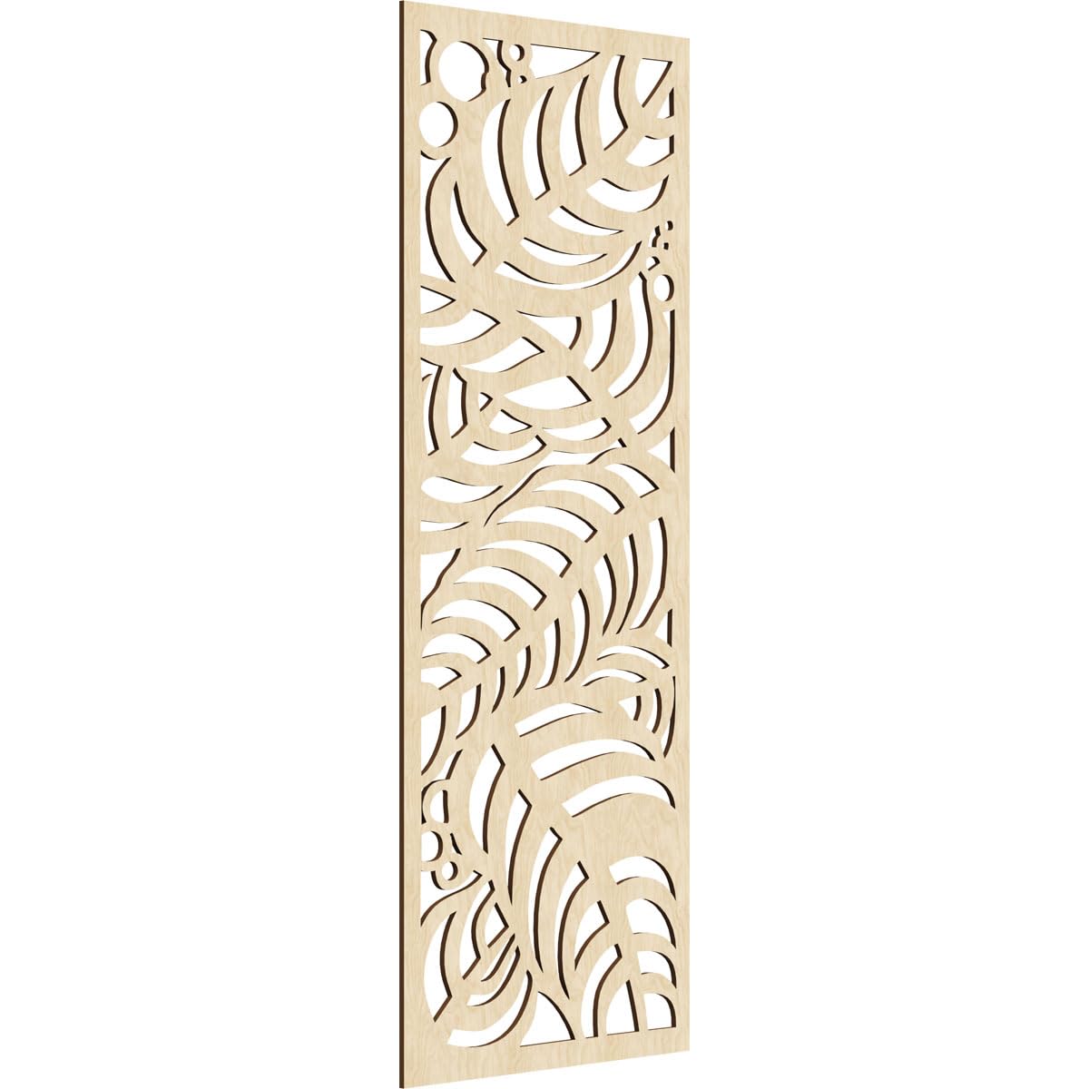 31 3/8"W x 79 3/8"H x 3/8"T Mills Decorative Fretwork Wood Wall Panels, Birch