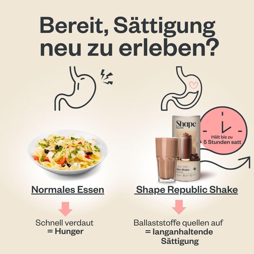 SHAPE REPUBLIC Mango Lassi - Abnehm Shake - Proteinreich - Enthält 24 Vitamine & Mineralstoffe - Diät Shakes zum Abnehmen