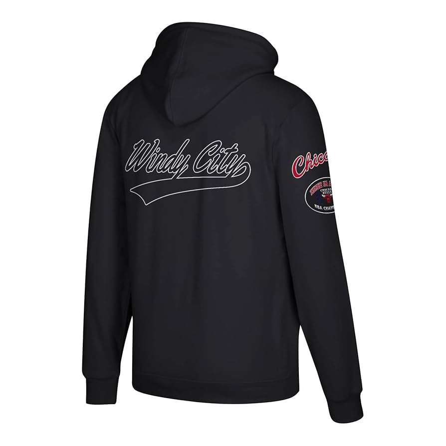 Mitchell and Ness NBA Chicago Bulls Hoodie Black/Red, XL