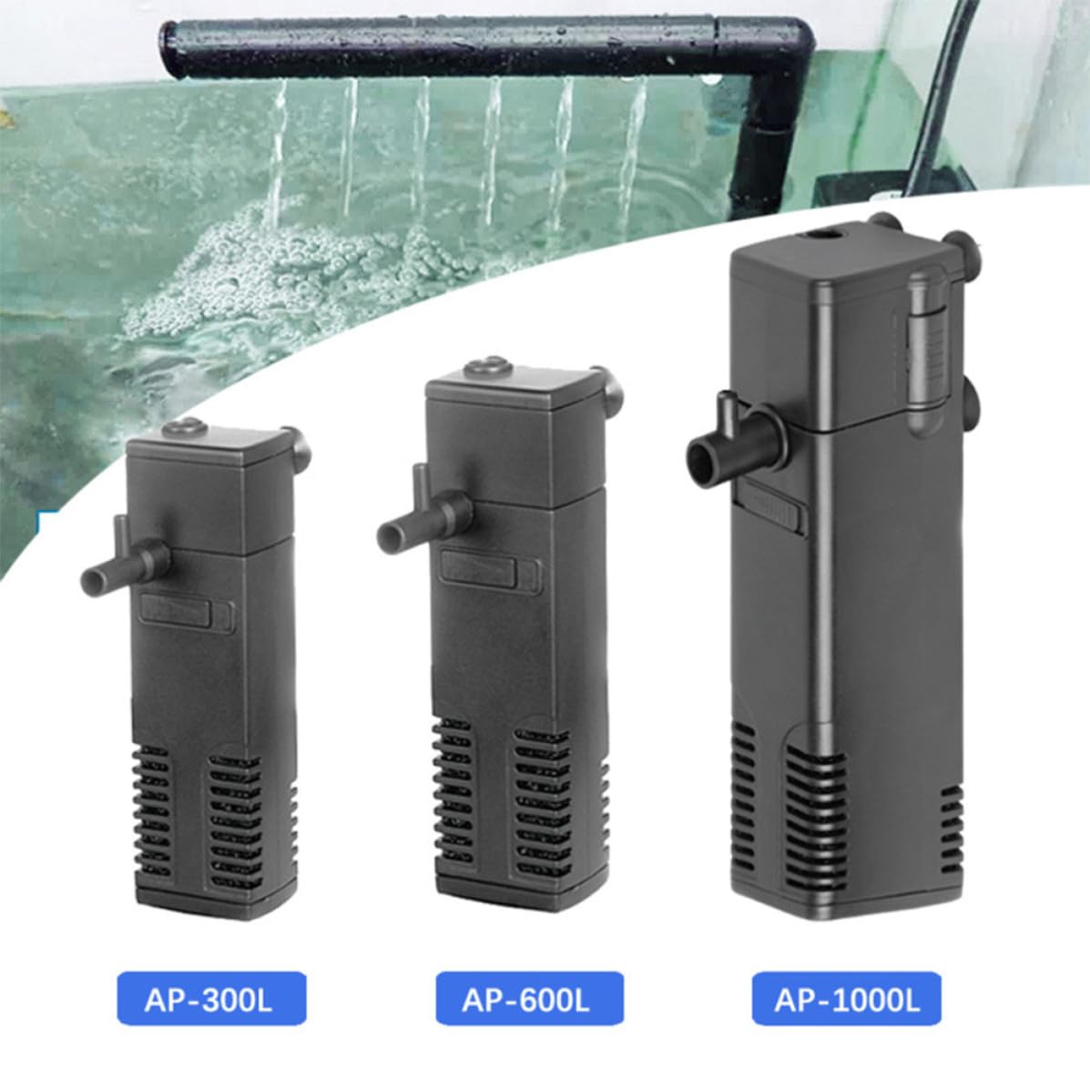 Bomba de Agua Sumergible para Acuario, 22w 1000l/h, Negro