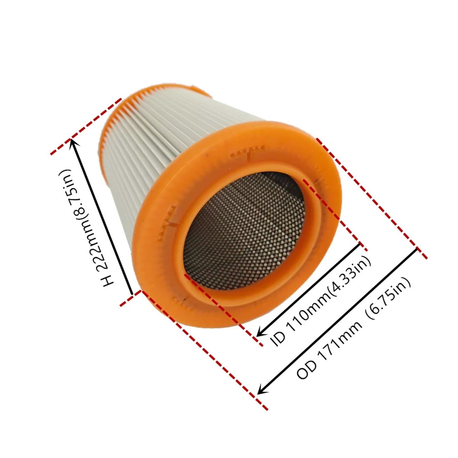 Faltenfilter VF8000 Waschbar, Kompatibel Mit RIDGID, Nass-Trockensauger 5–16 Gallonen, Vakuumteile