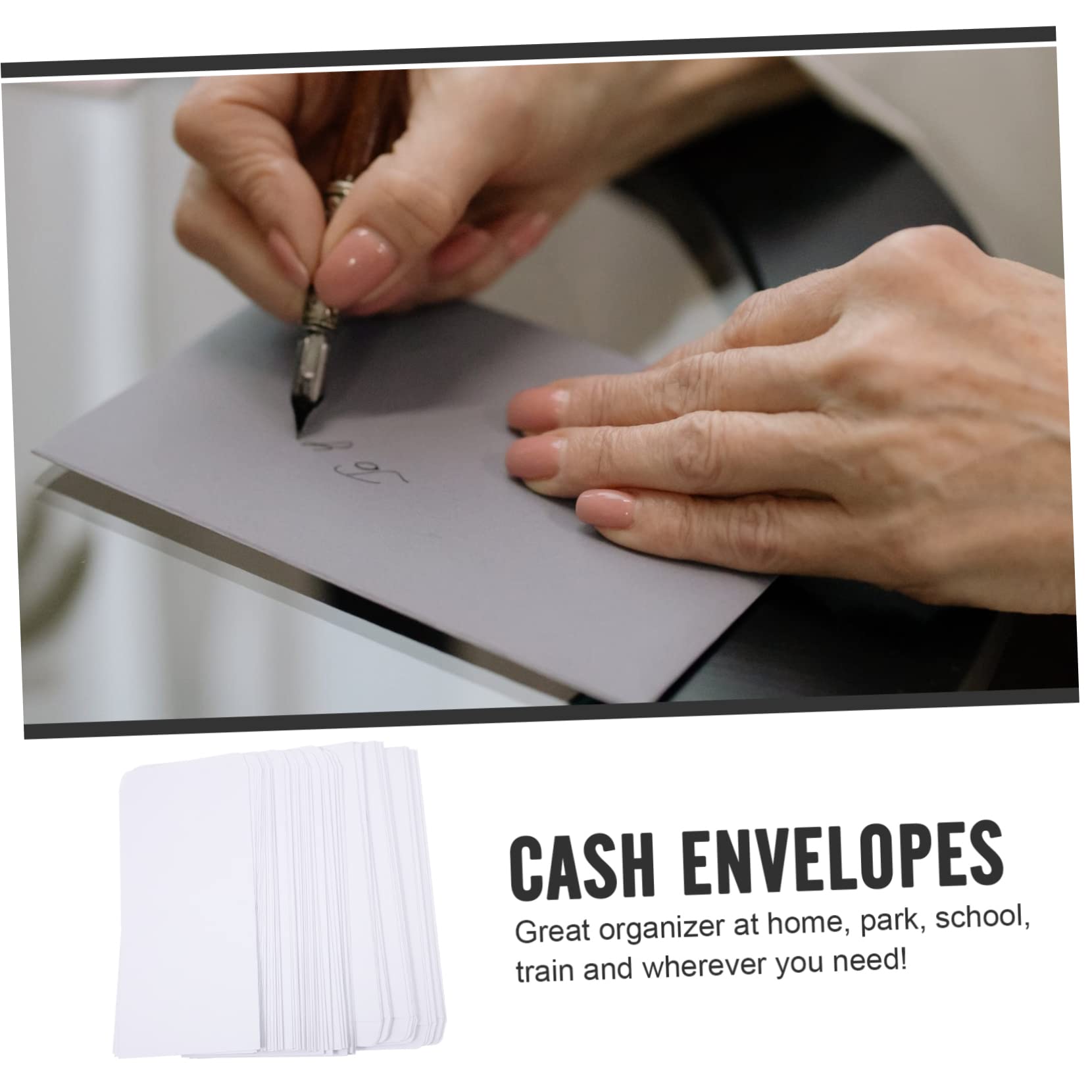 BUTIFULSIC Elegant 100pcs Blank Letter Envelopes Paper Cash Envelopes No Word Office File School Subjects