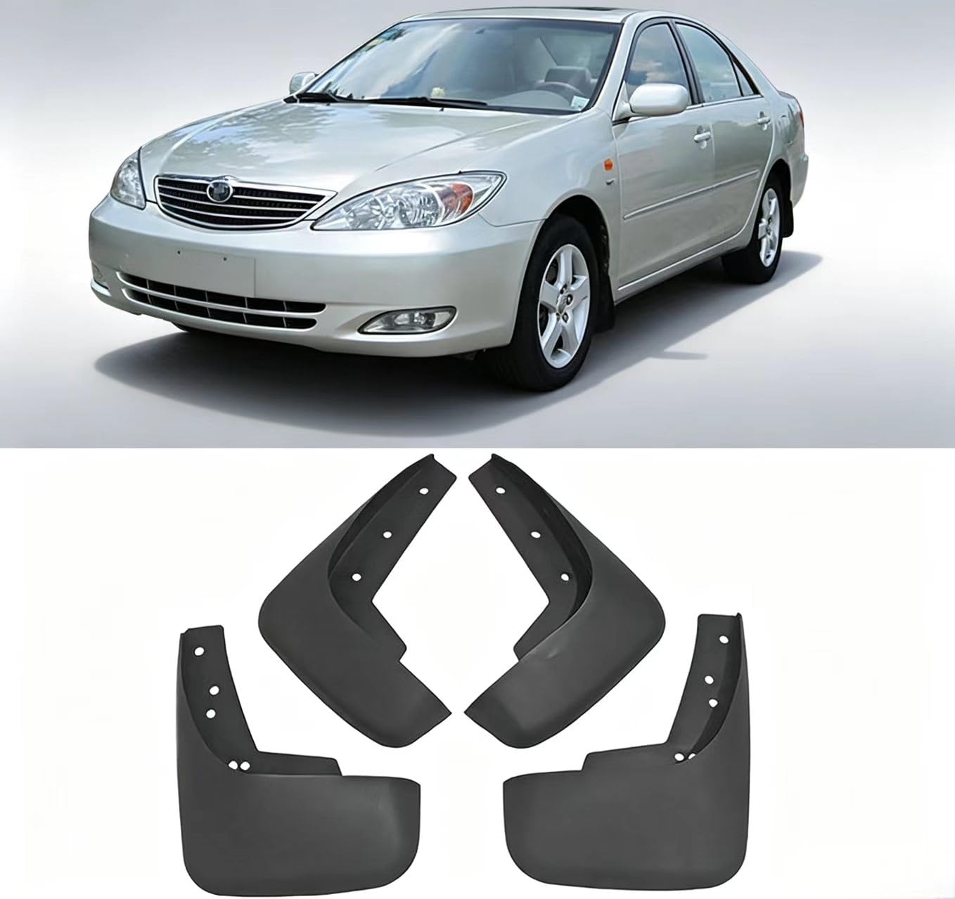 Liufangfc Normal 4Pcs Heavy Duty Rubber Mud Flaps For Toyota Camry Xv20 2002-2006
