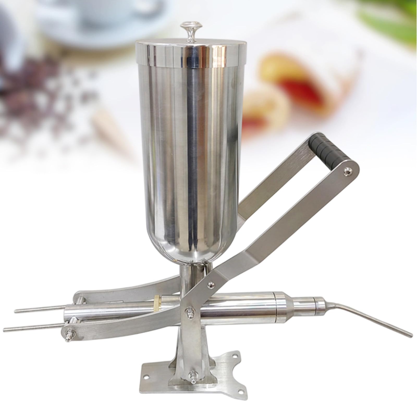 GwlThixion 5L Manual Donut Filler Machine, Stainless Steel Manual Donut Filling Machine Filling, Spanish Churro Filling Machine, for Restaurant Kitchen Bakeries CT-01