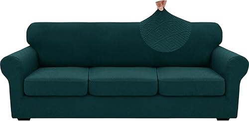 Vista 194 de XINEAGE Funda reclinable de 4 piezas de jacquard elástica con bolsillo, protector de silla reclinable lavable para niños, mascotas, perros y gatos