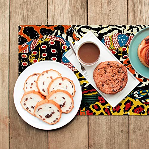 Sets de table faune africaine lot de 6 pour dîner exotique