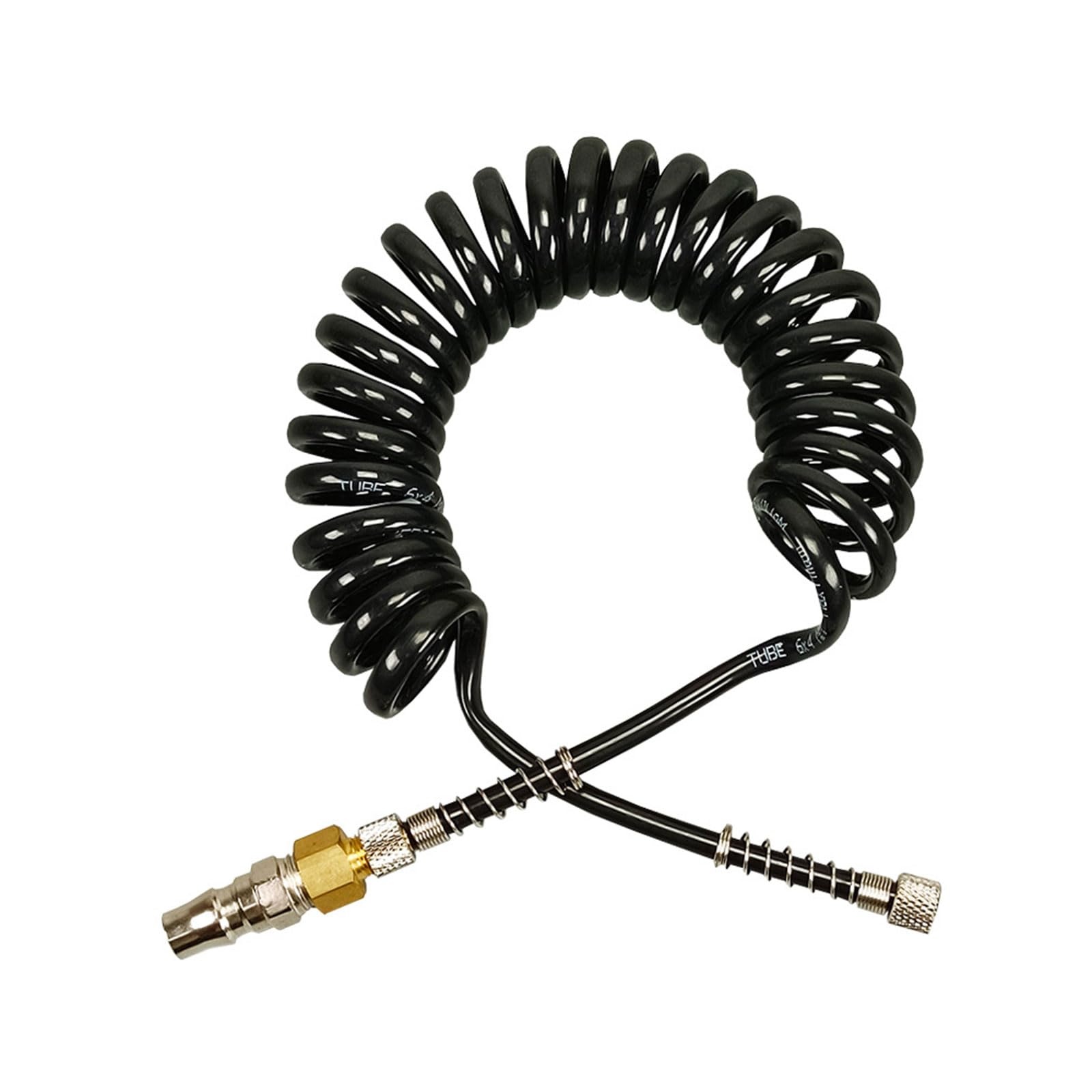 Flexible Recoil Hose Air Compressor Hose Equipped with Quick Couplers and Plugs Fittings for Wide Applications Polyurethane Air