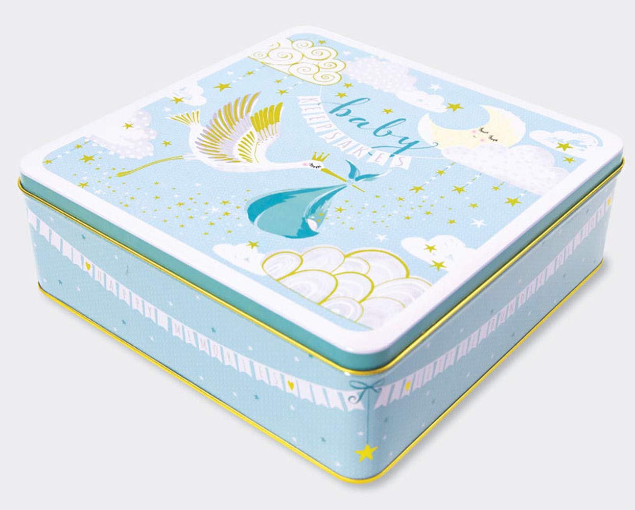 Rachel Ellen Designs - Large Keepsake Tin - Baby Boy Keepsakes