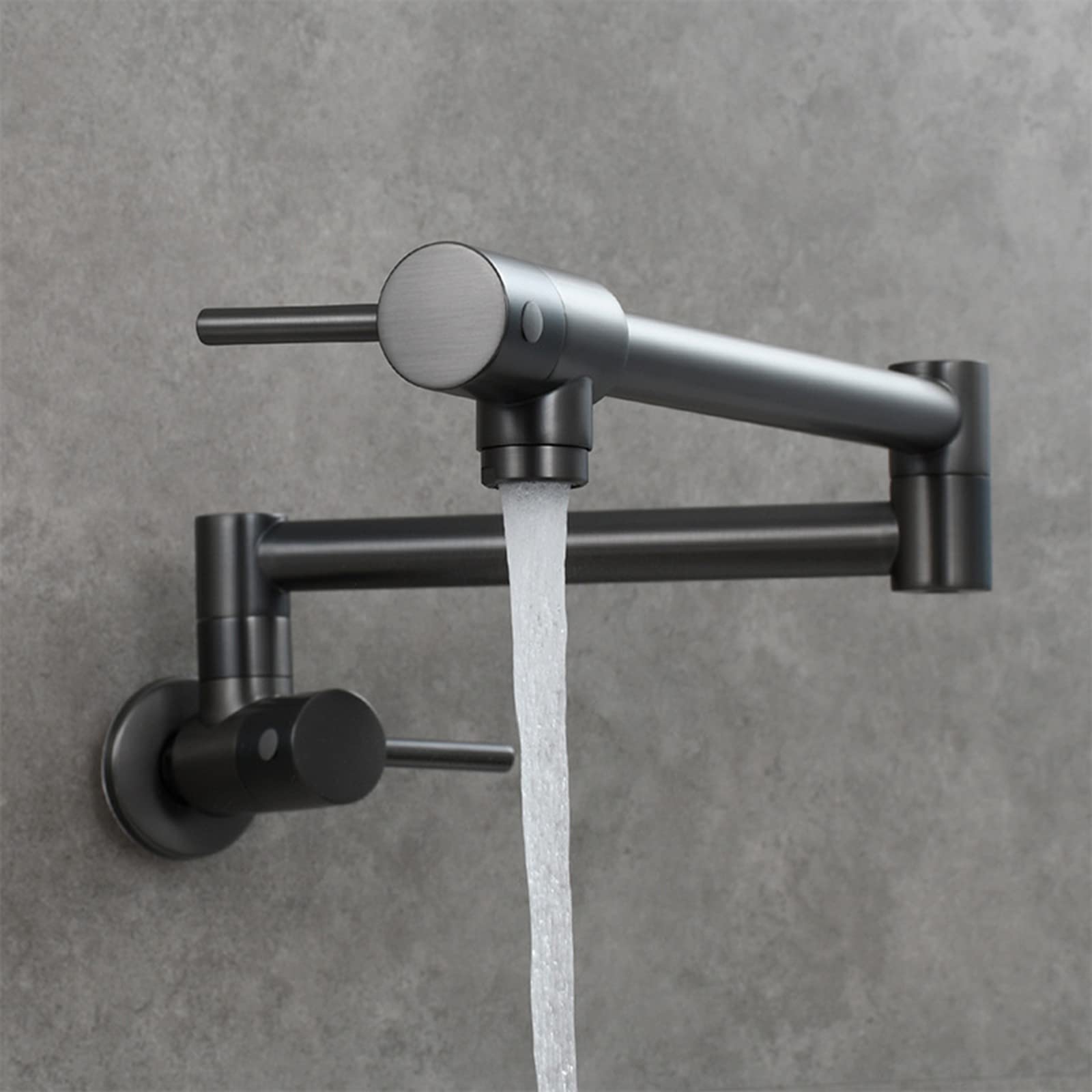 Robinet de remplissage de pot rétractable à double joint pour un gain de place