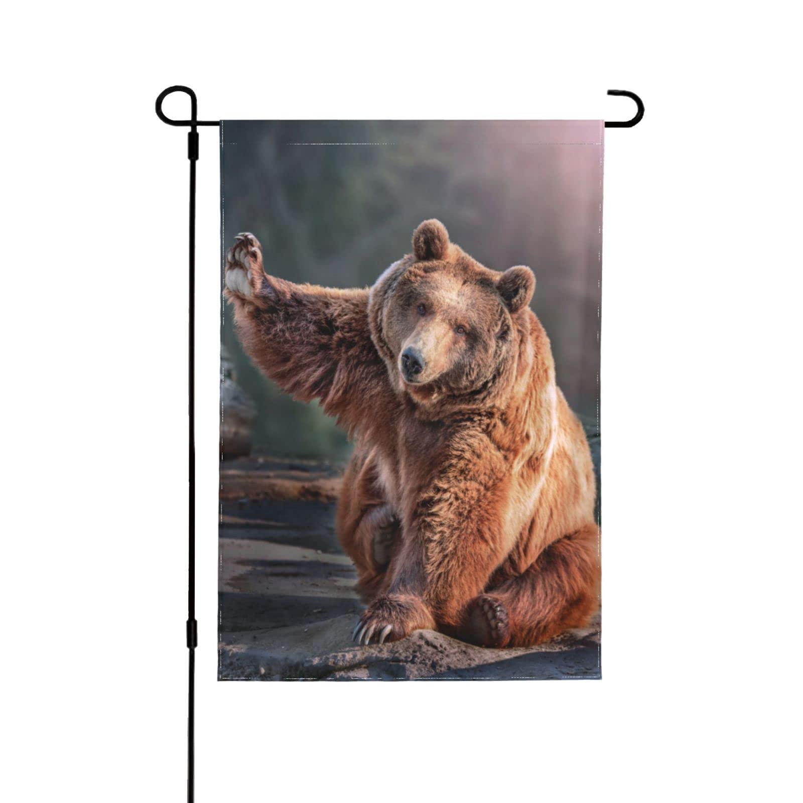 Oarencol Drapeau De L'Algérie Avec Tête De Mort Humain Noir Vintage Drapeau De Jardin Double Face Décoration Extérieure 31,8 X 45,7 Cm, Polyester, Multicolore, 28 X 40 Inch