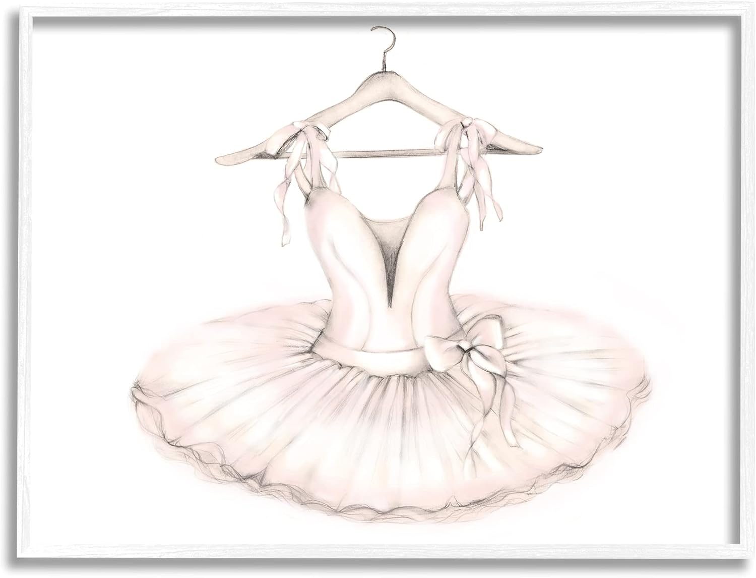 Stupell Industries Ballerina Tutu on Hanger Pink Ballet Dance Outfit