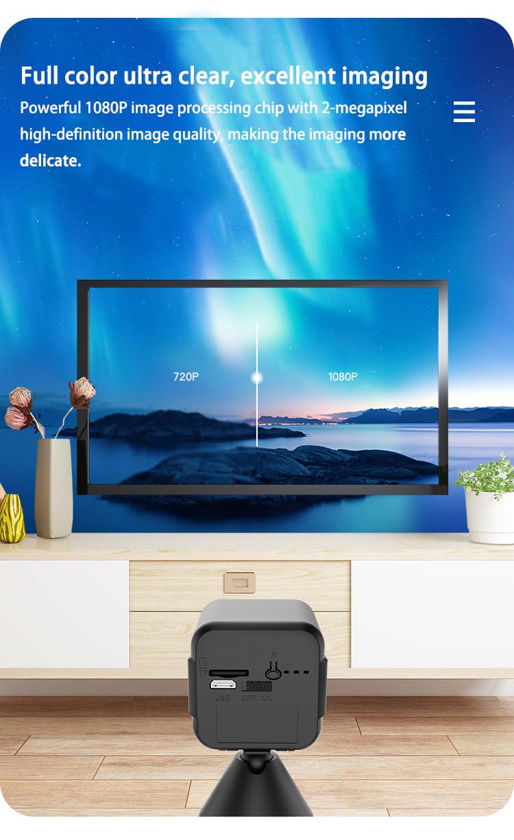 Zeerkeer Cámara de Vigilancia HD 1080P con Visión Nocturna Infrarroja, Detección PIR, Bajo Consumo, Audio Bidireccional y Monitorización Remota WiFi