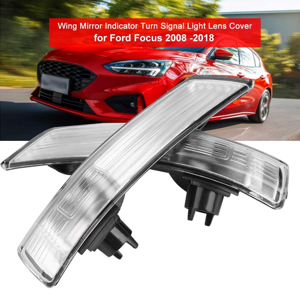 1 Paio di specchietti retrovisori indicatori di direzione copriobiettivo Luce copriobiettivo Luce per Ford Focus 2008-2018