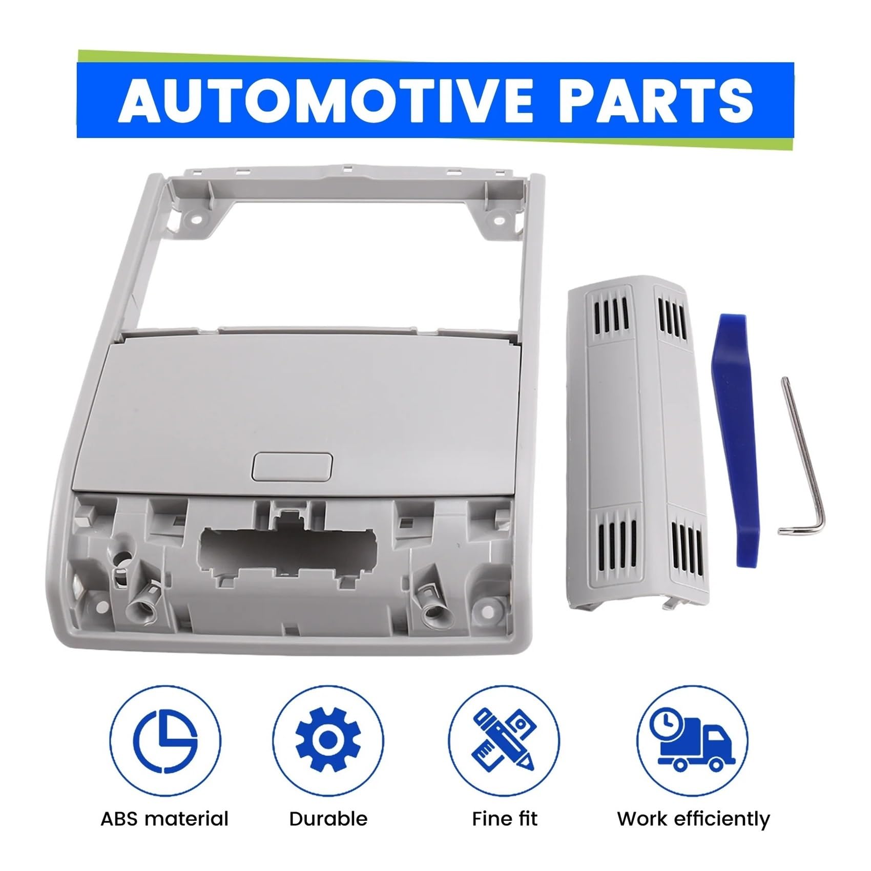 Contenitore Occhiali per Auto per VW per Golf 7 MK7 CC T-Cross per Polo Compatibile 5G0868837 22D868837 Custodia per Occhiali da Sole Grigia
