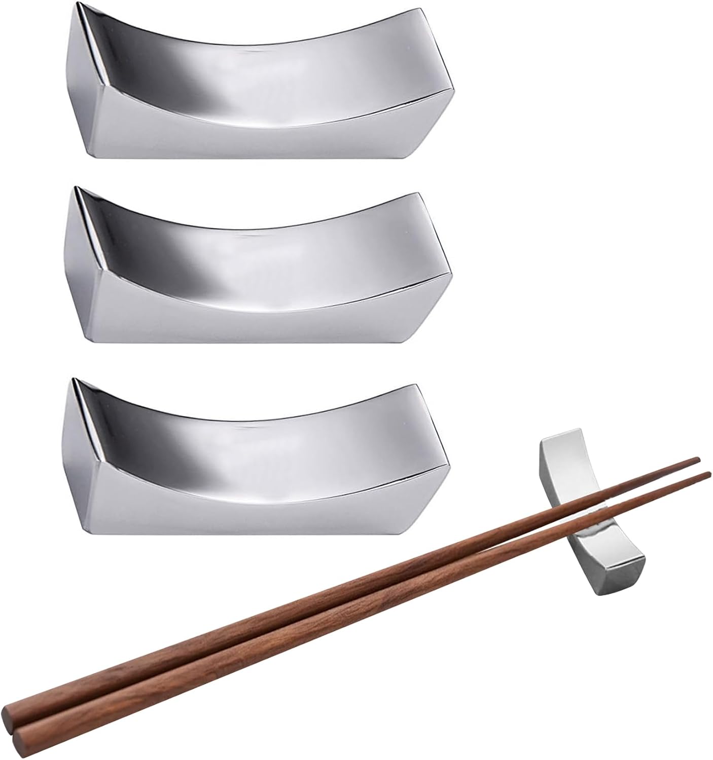 Stainless Steel Hotel Table Creation Household Tableware Rack with Chopstick Stand, Rest Rack, Spoon, Fork, and Knife Holder - Set of 3