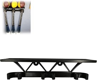 Juggling Prop Club Holder Rack with Shelf for Juggling Balls – Wall Mount Organizer for Juggling Clubs & Juggling Accessories