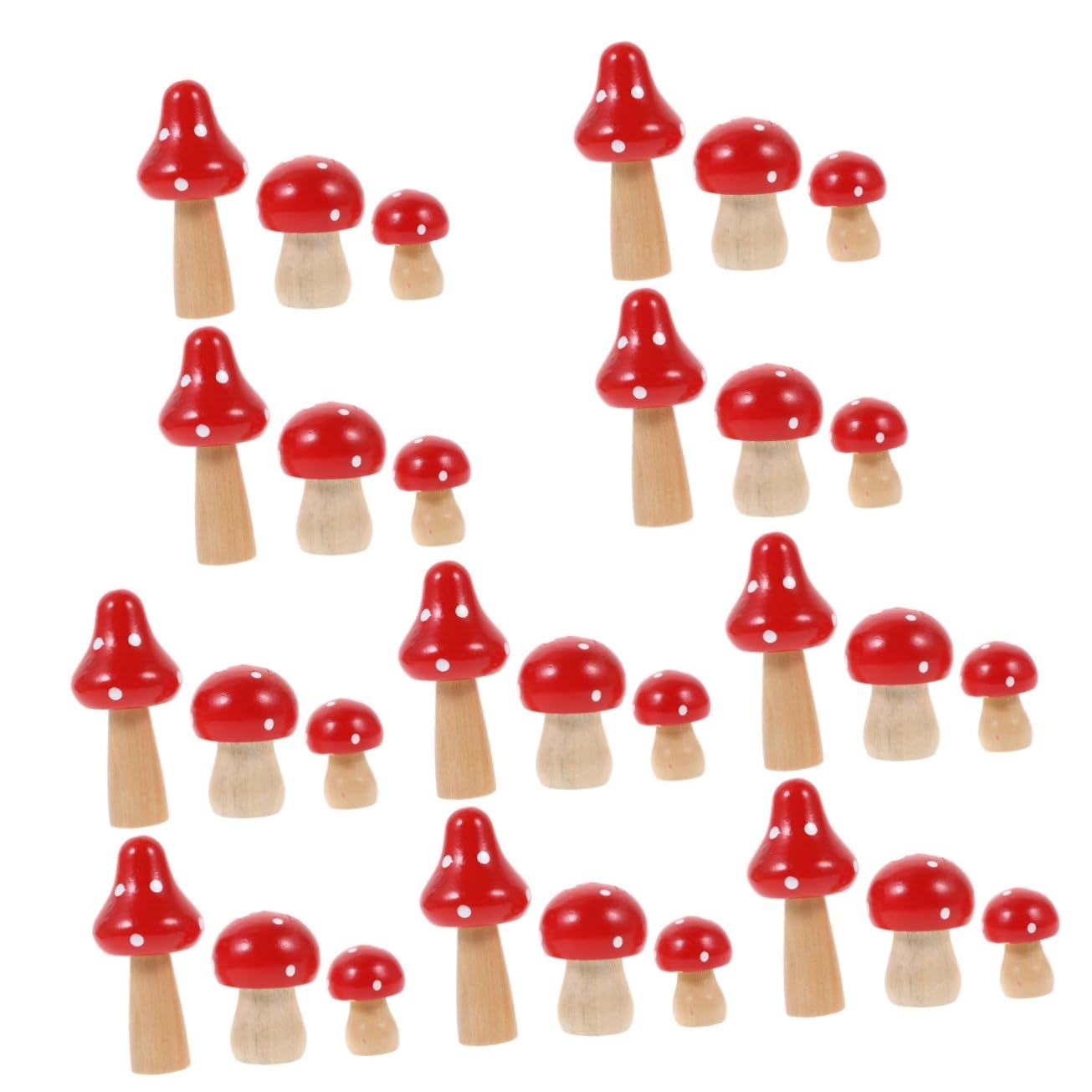 Décorations de champignons rouges miniatures pour atelier créatif DIY