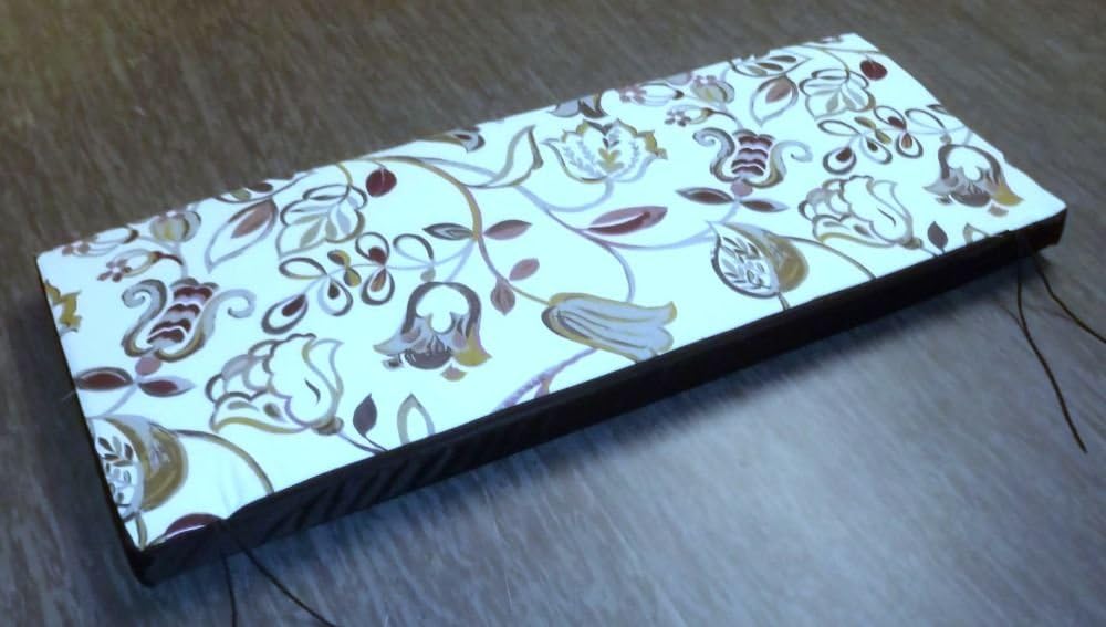 Zippy Bench Cushion Size 135cm x 44cm Purple Scroll