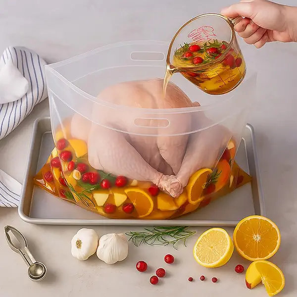 HIC Kitchen Roasting Turkey Brining Bag, Holds 20-Pound Turkey With Brine, Seasonings, And Aromatics For Juicy Tender Flavor 3