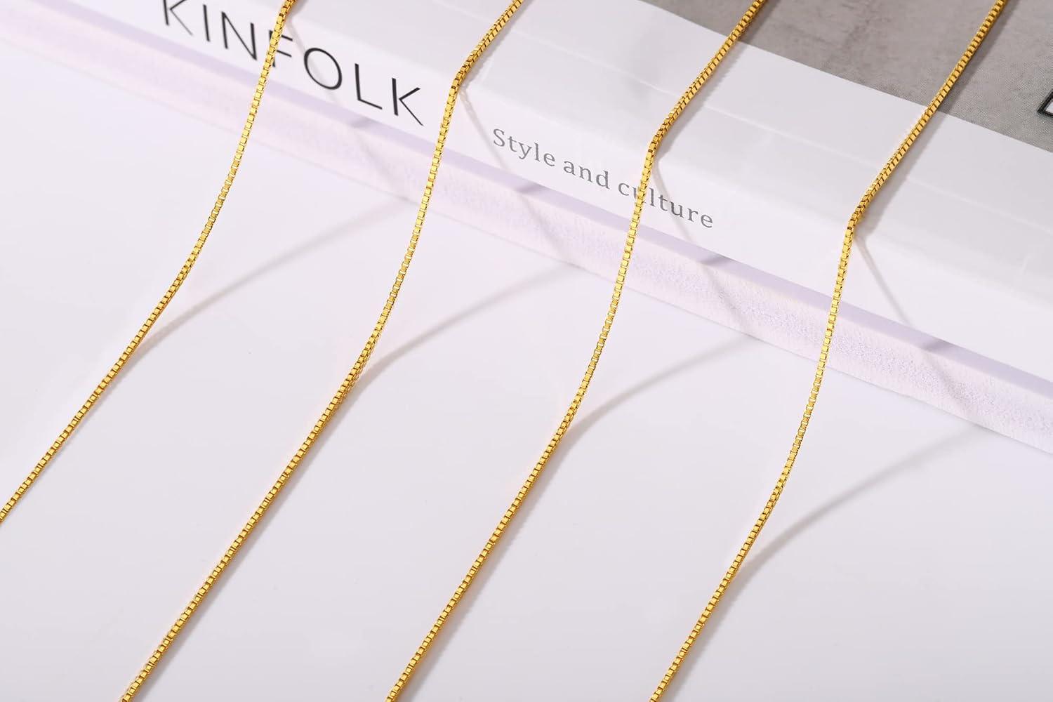 NAG.HC 925 Sterling Silver Chain 0.8MM Delicate Box Chain - Italian Necklace Chain - Tiny&Thin&Strong -Friendly Price & Quality 14"-30"