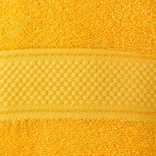 Todd Linens 2-Piece Bale Jumbo XL Bath Sheet Towel Gift Set  500 GSM Quick-Dry 100% Cotton Black Bathroom Accessories (Sunflower)