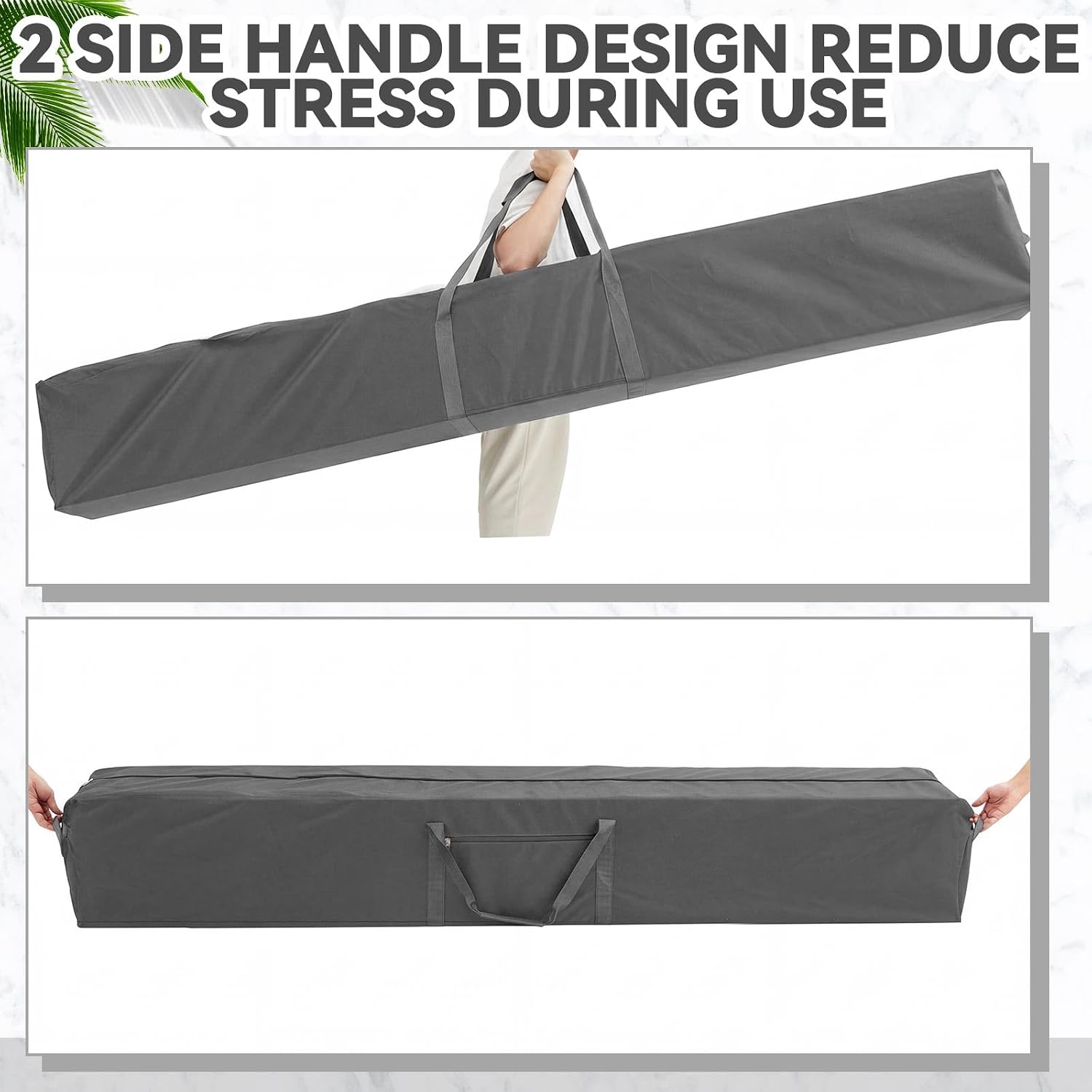 1 Pack 83 x 16 x 12 Inch, 260 L Extra Large Duffle Bag Camping Tent Storage Bag Heavy Duty Waterproof Sport Outdoor Equipment Carrying Case for Pole Travel Canopy Hammock Tripod(Gray)