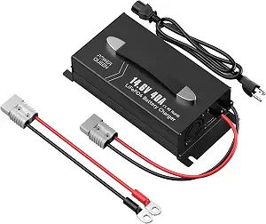 Power Queen 12V 40A LiFePO4 Battery Charger 14.6V Lithium Battery Charger