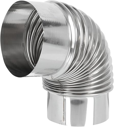 Uonlytech Escape de chimenea Estufa de leña 6 Estufas de pellets Kit de estufa de codo Estufa de 6 pulgadas Estufa de codo de chimenea Estufa de