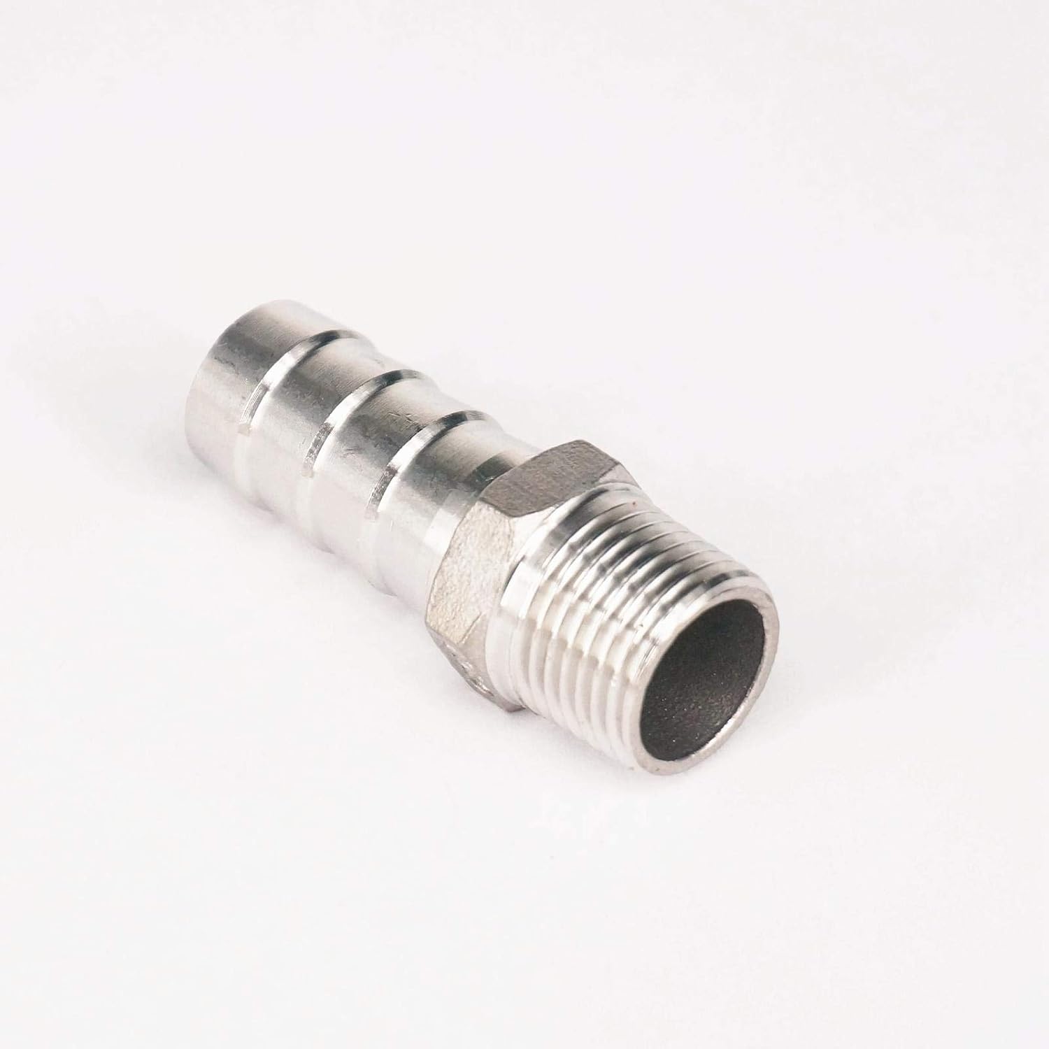 3/8" BSPT Male x 15mm Hose Barbed 304 Stainless Steel Pipe Fitting Hose tail Connector 230 PSI