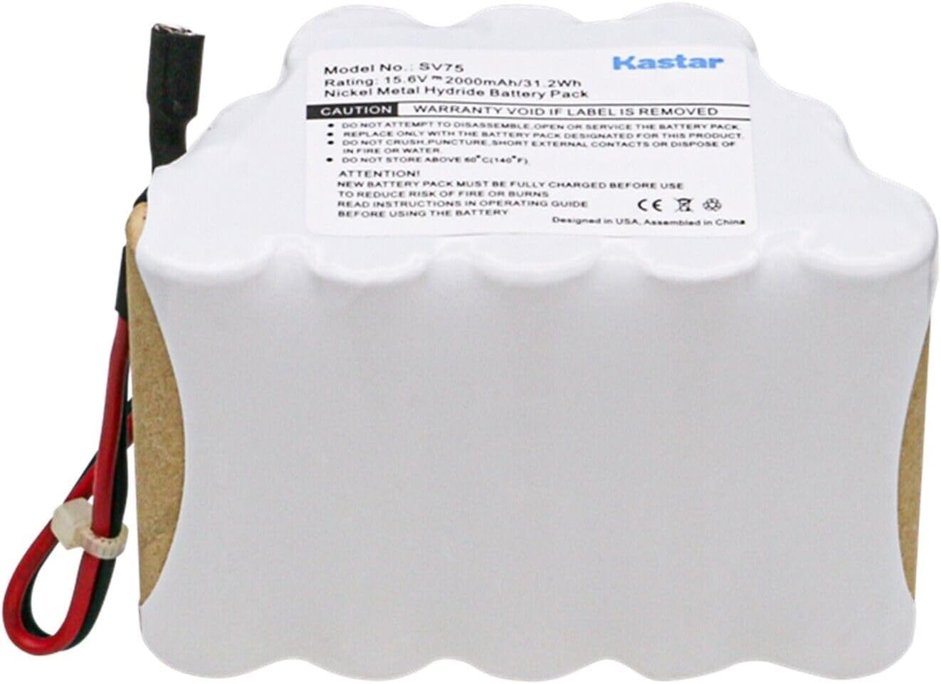 Kastar 2-Pack Battery 15.6V 2000mAh Replacement for Shark XB75N SV75-N SV75Z-N SV75C-N SV75SP-N N-Series SV75_N SV75Z_N SV75SP_N SV75N SV7514-N Cordless Pet Perfect Hand Vacuum Euro-Pro Shark-Ninja