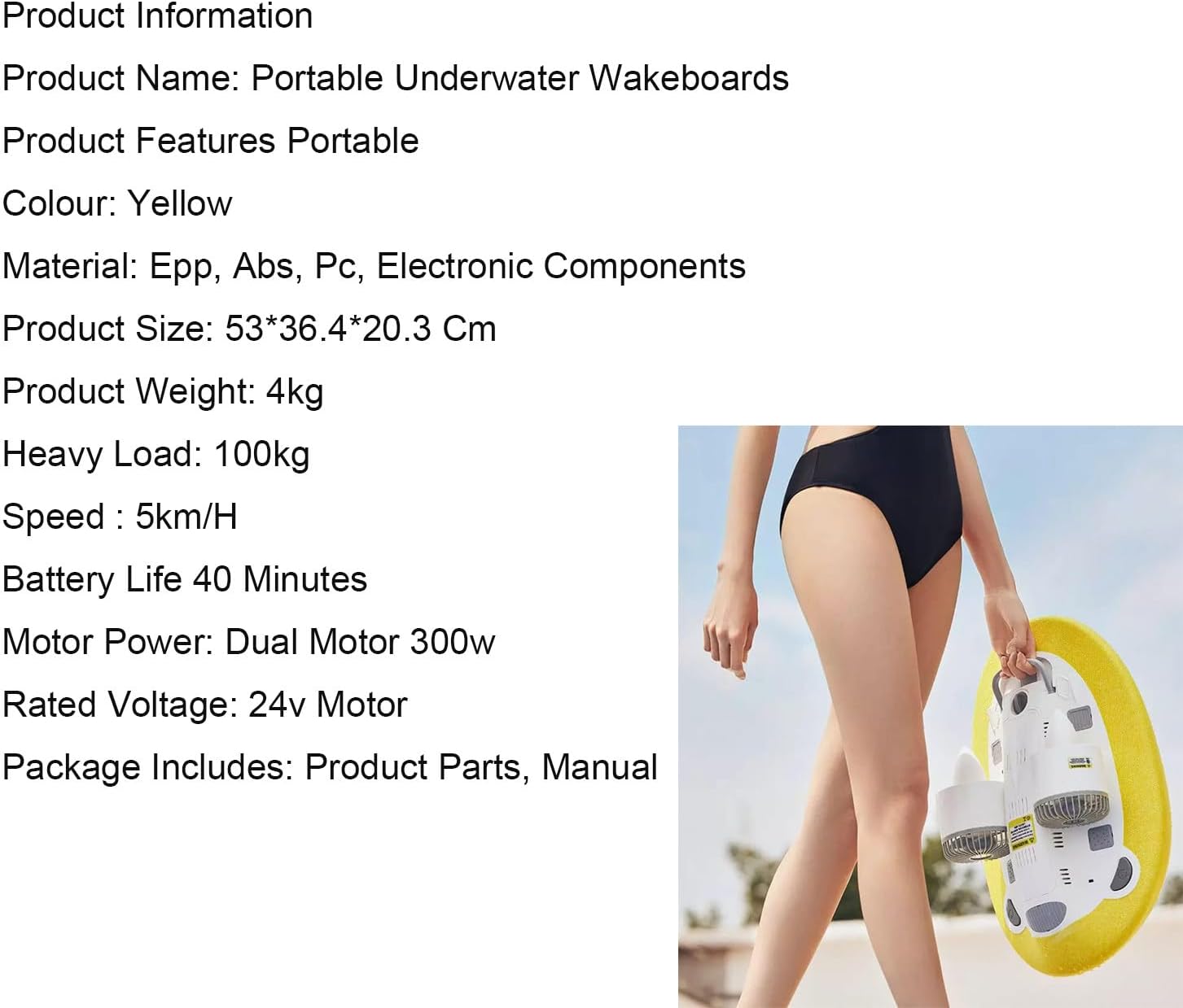 Marine underwater scooter, diving propulsion of 300 W 300 W waterproof underwater vehicle, water sports for scooter in the pool for underwater diving, 2 batteries 5 61zO3 CHOTL. AC SL1500