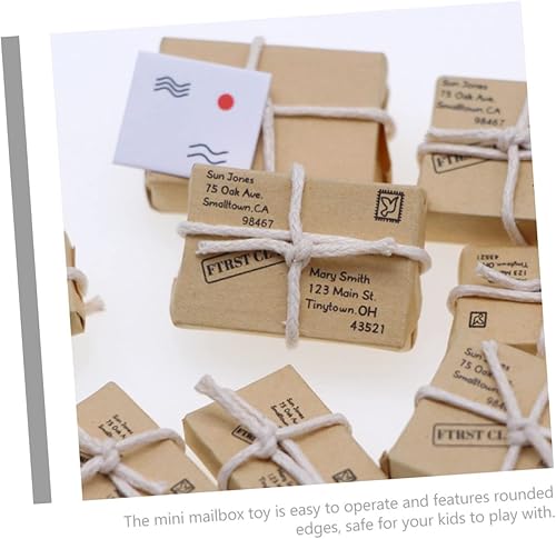 Miniatura 4 de 2 juegos de buzón de casa de muñecas, mini figurita, decoración de miniture, casas de muñecas de madera, papel en miniatura, buzón de correo,