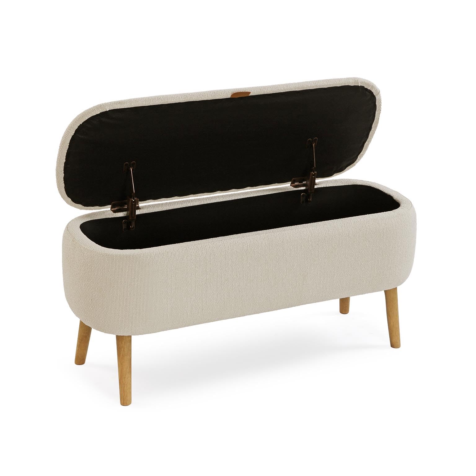 Versa Banco pie de Cama Maniko de Estilo Chic, Medidas (Al x L x An) 45 x 94 x 37 cm, Color Blanco