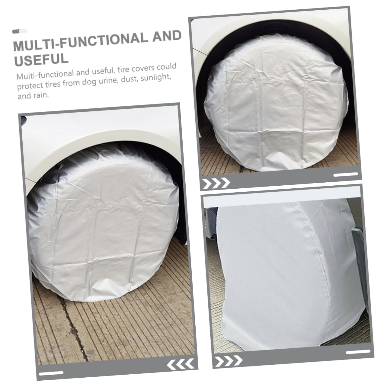 Cabilock 4piezas Fundas para Neumáticos De Autocaravana Protector para Ruedas De Remolque Fundas De Neumáticos para Camping