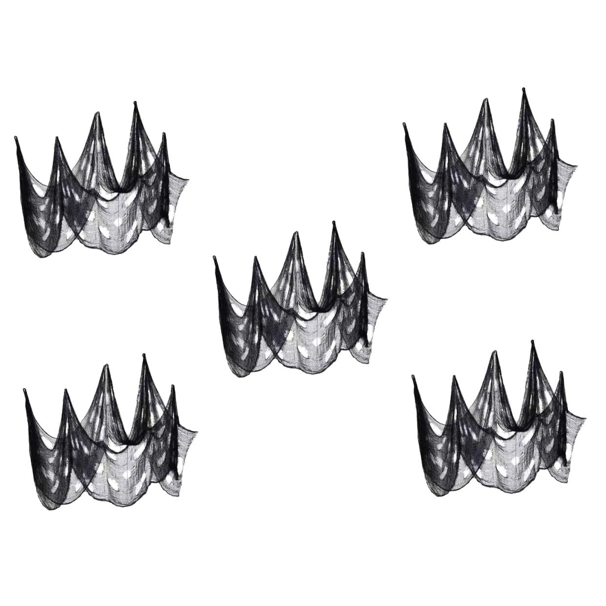Uonlytech 5 Stück Halloween Foto Requisite aus Polyester Gruseliges Tuch für Türrahmen und Terrassen Leicht zu Hängen Lange Nutzungsdauer Halloween Deko für Schaurige Atmosphäre