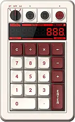 AKNES Teclado numérico 8Bitdo Retro 18, teclado numérico e calculadora 2 em 1, Bluetooth/2.4G/com fio para Windows e Android - Fami Edition