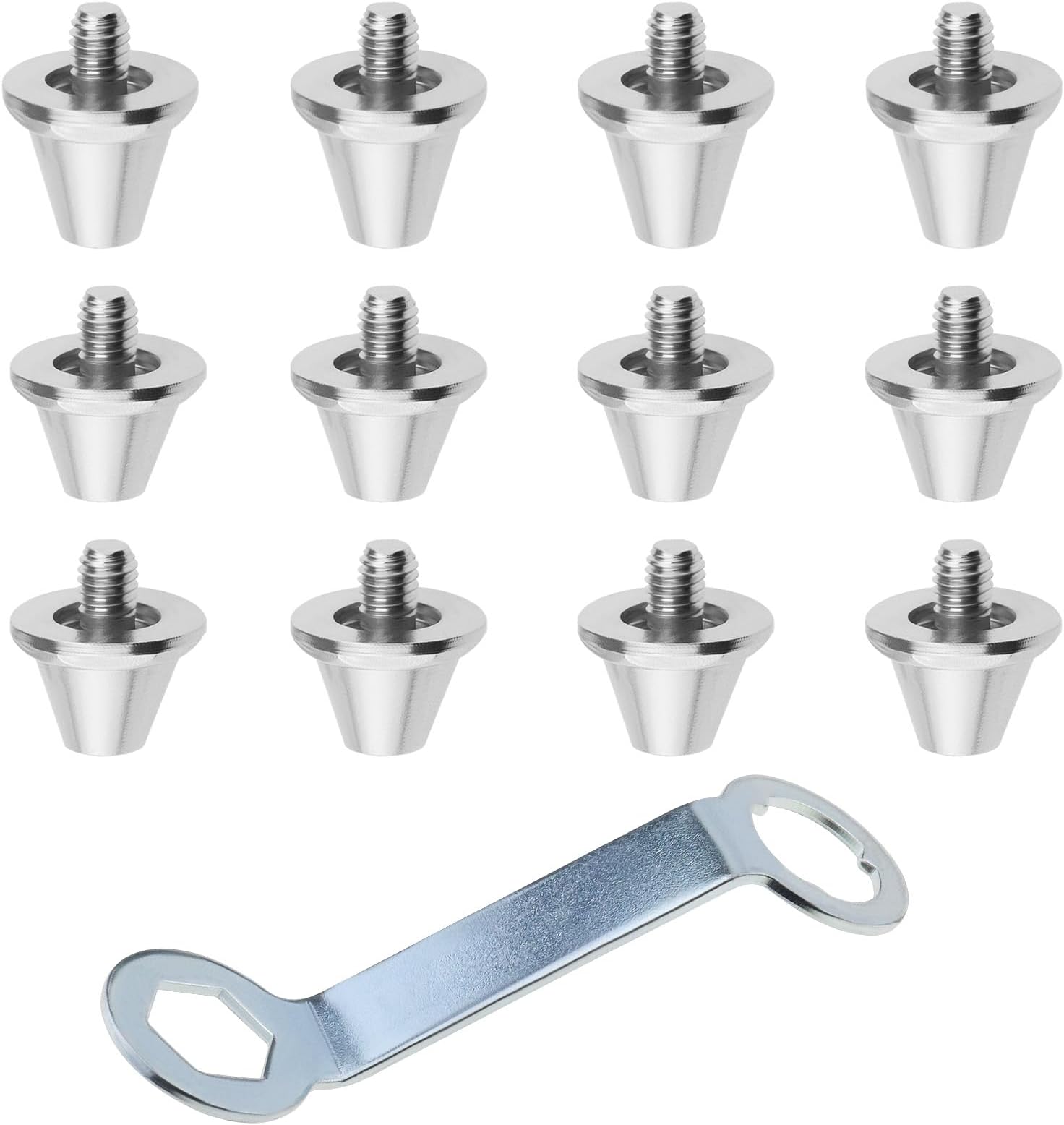 12Pcs Football Shoe Studs Replacement Compatible with Puma Compatible with New Balance Aluminium Alloy Football Studs Set B