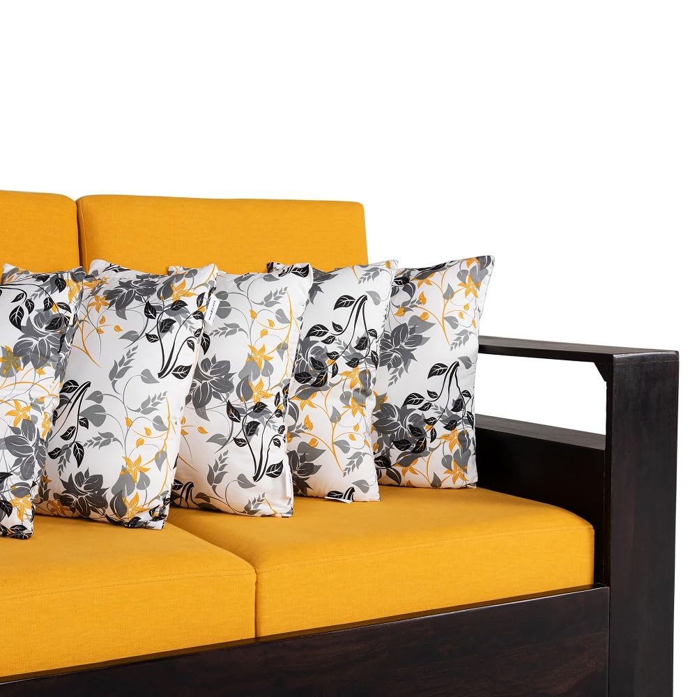 Wakefit Printed Cushion | Pack of 5 | 20x20 Inch | Hollow Fiber Filling | Use with or Without Cover | for Sofa & Bed | Autumns Sunsets | Gentle Machine Wash