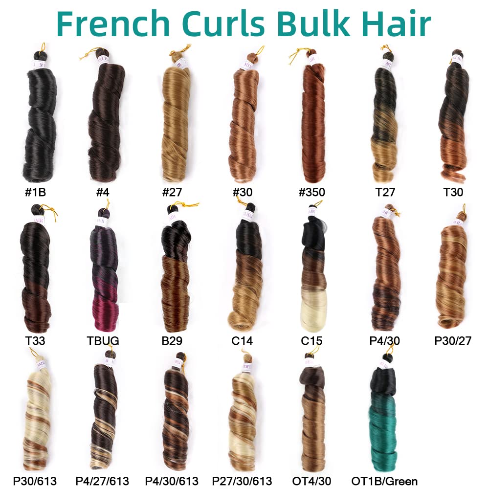 Pelo rizado francés para trenzas de caja, 8 paquetes de 12 pulgadas, 85 g/paquete, cabello trenzado de onda suelta, ganchillo español rizado, extensiones de cabello sintético en espiral